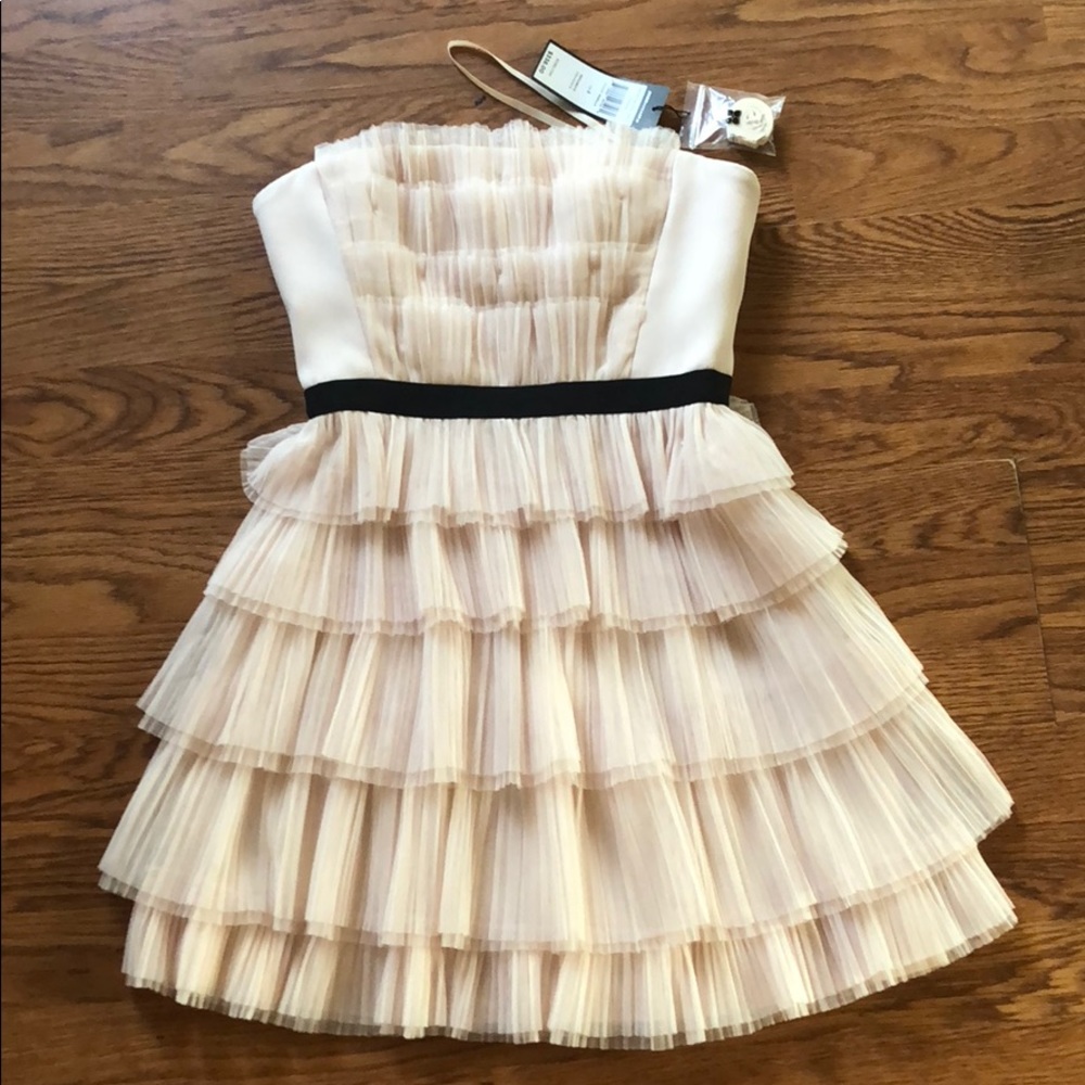 Bcbg ruffle mini dress